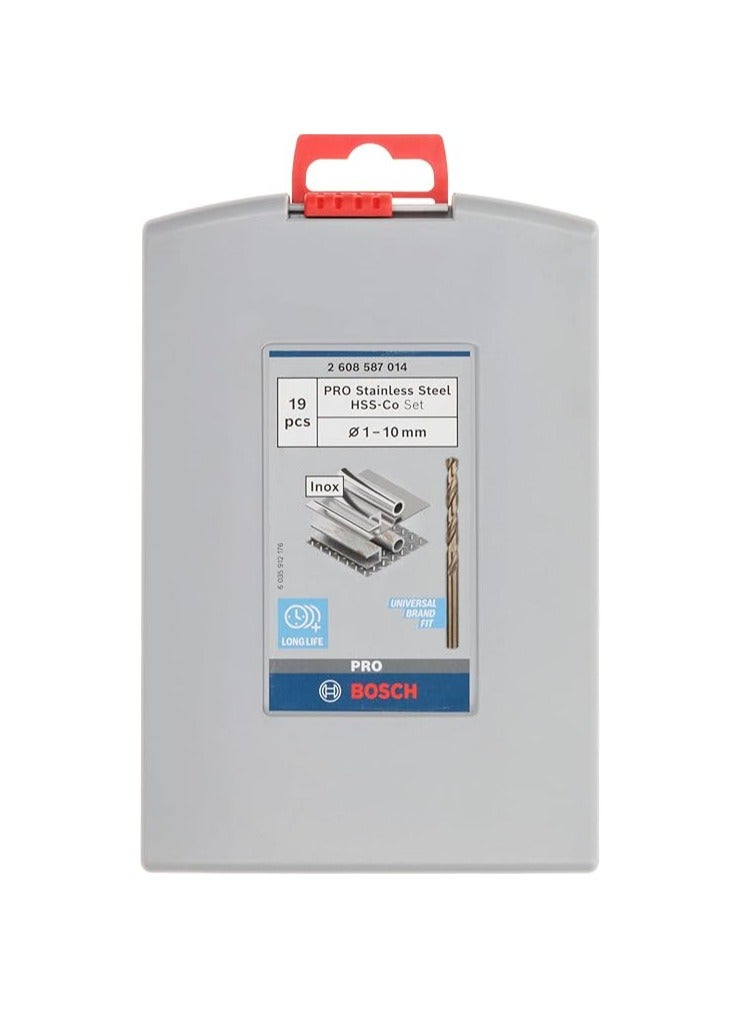 بوش طقم بنط كوبلت BOSCH – 19 قطعة من 1 مم إلى 10 مم للتخريم في الأستانلس - Image 2